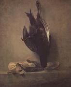 Jean Baptiste Simeon Chardin Still Life with Dead Pheasant and Hunting Bag (mk14) oil